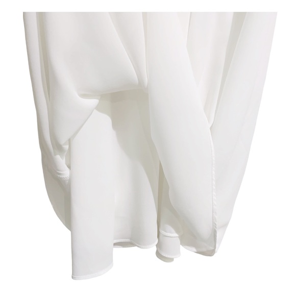 Express Blouse Silk-like off white Ivory with Black Straps Cami Top Size S - Picture 7 of 10